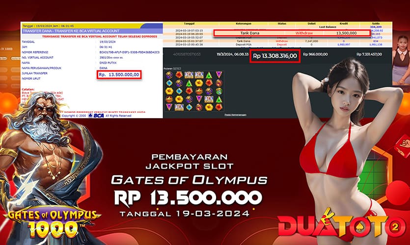 BUKTI PEMBAYARAN JACKPOT SLOT GATES OF OLYMPUS 19-03-2024