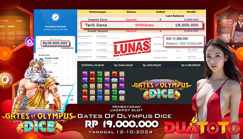 BUKTI PEMBAYARAN JACKPOT SLOT GATE OF OLYMPUS DICE 12-10-2024