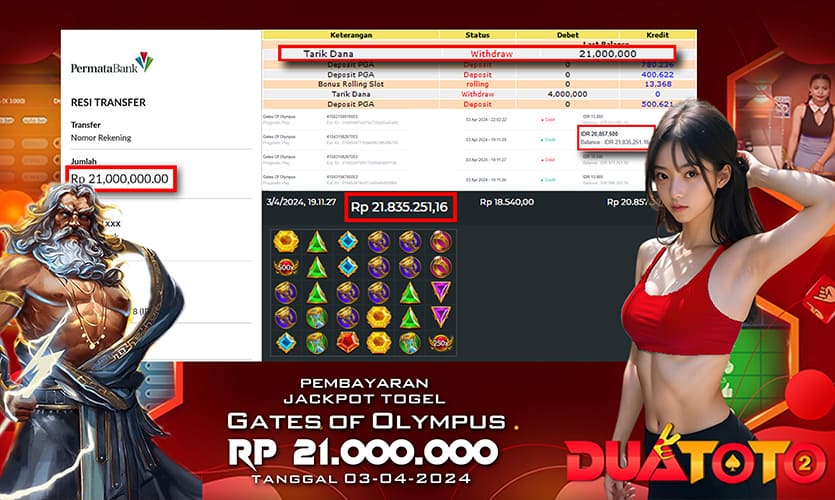 BUKTI PEMBAYARAN JACKPOT SLOT GATES OF OLYMPUS 03-04-2024