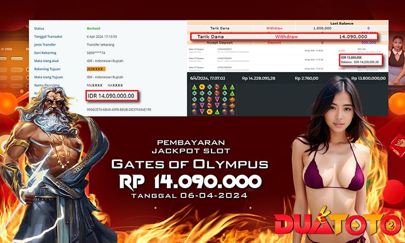 BUKTI PEMBAYARAN JACKPOT SLOT GATES OF OLYMPUS 06-04-2024