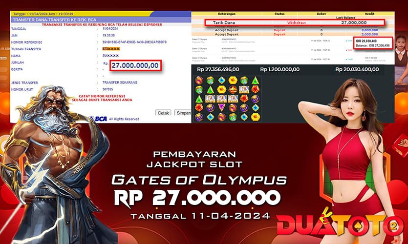 BUKTI PEMBAYARAN JACKPOT SLOT GATES OF OLYMPUS 11-04-2024