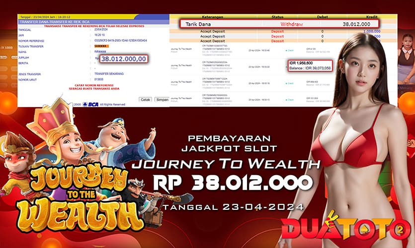 BUKTI PEMBAYARAN JACKPOT JOURNEY TO THE WEALTH 23-04-2024