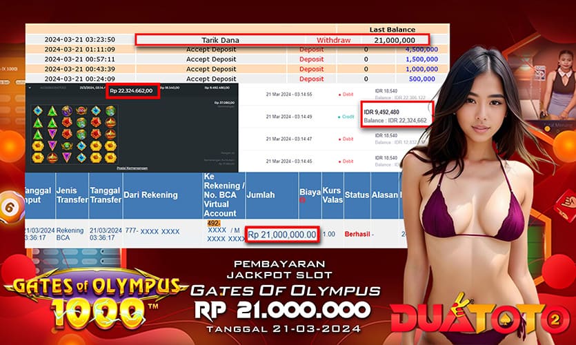 BUKTI PEMBAYARAN JACKPOT SLOT GATES OF OLYMPUS 1000 21-03-2024